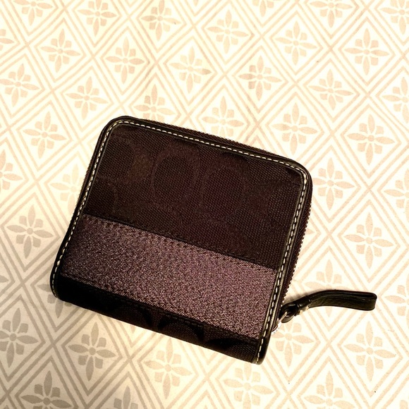 COACH Wallet Bills Coins Cards Black - Picture 2 of 7